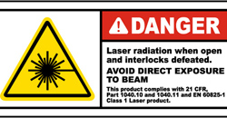 Détails de sécurité des produits laser